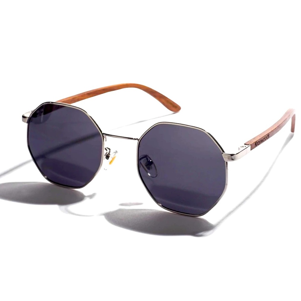 Sustainable🌿 Wood Polarized Geometric Sunglasses